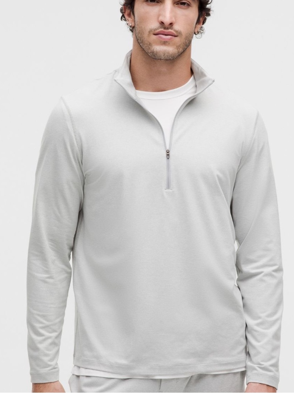 Mens Lululemon Soft Jersey Half Zip Size Medium Preppy Casual Athletic Wear